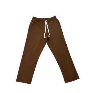 Pantalone Tuta Cotone Garzato Tabacco 01