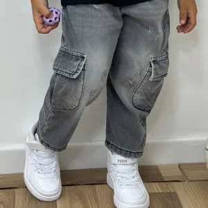 Jeans Cargo Con Coulisse In Vita V21