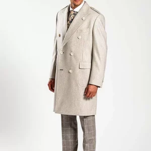 Cappotto uomo in lana beige