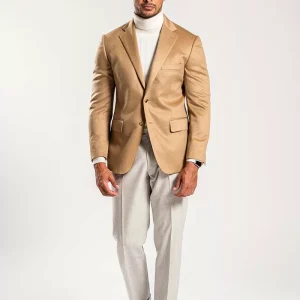 Giacca uomo in cashmere cammello