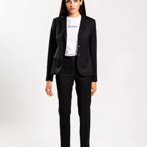 Completo donna in lana nero