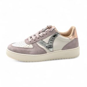 Sneakers sportive Victoria Madrid crosta di cuoio & metallo