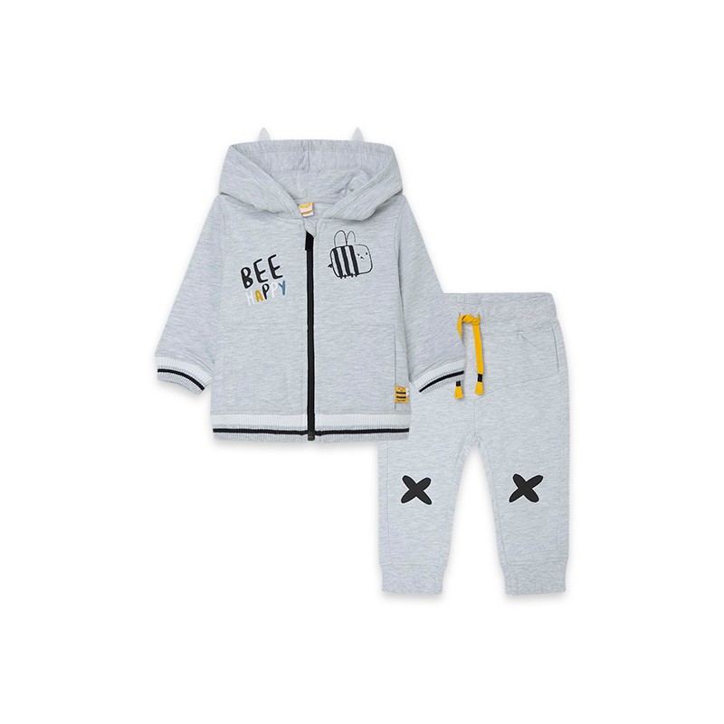 Completo felpa più pantalone grigio BEE HAPPY - immagine 5