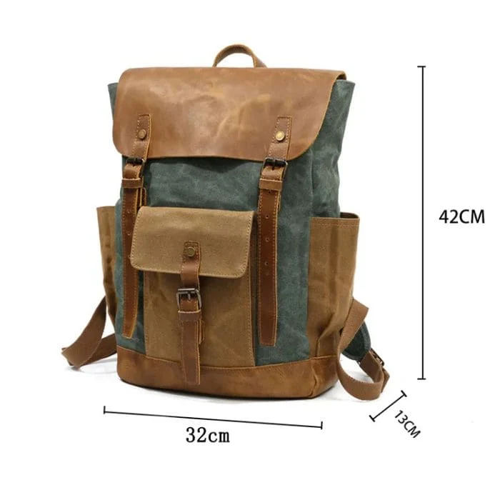 Zaino canvas wax leather - immagine 3