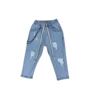 Jeans Con Coulisse In Vita V23