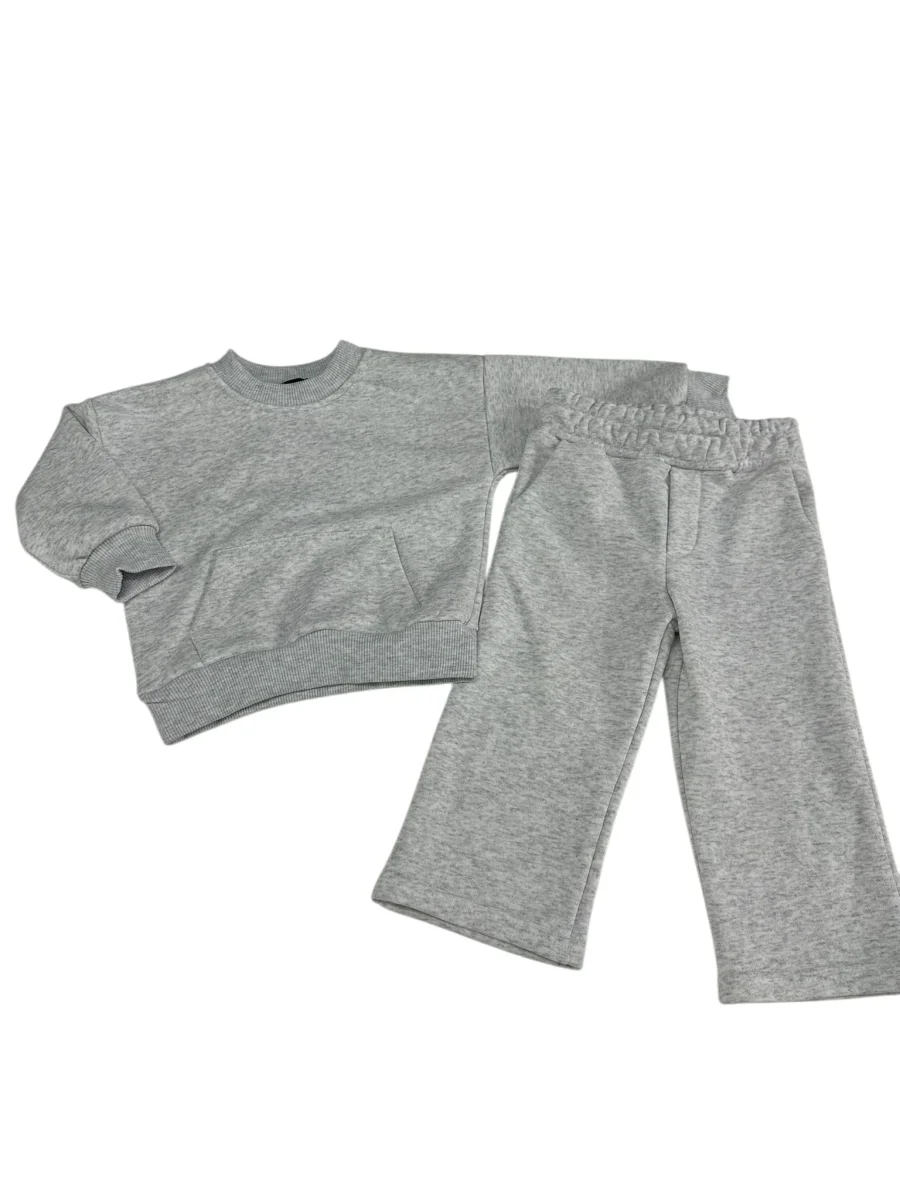 TUTA COTONE GARZATO LOOSE FIT GRIGIA