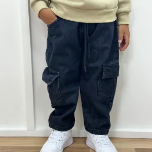 Jeans Cargo Con Coulisse In Vita V22