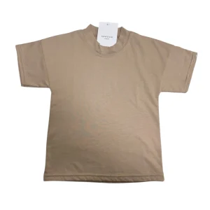 T-shirt mezzo collo beige