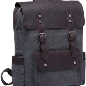 Zaino vintage canvas wax leather