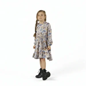 ABITO MANICHE LUNGHE IN RASO