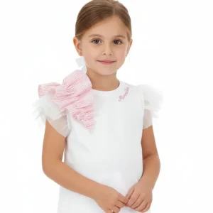 T-SHIRT CON MAXI ROUCHE