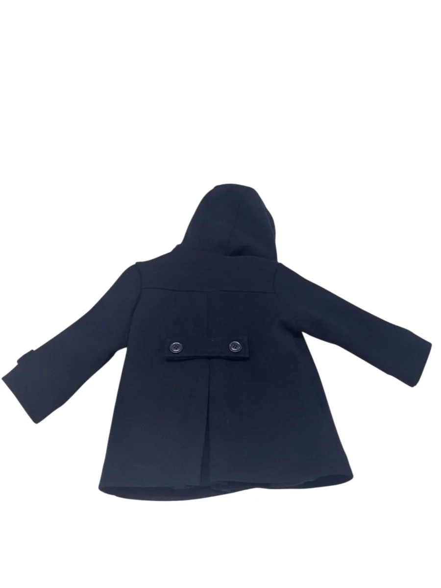 Cappotto doppiopetto con cappuccio blu bimbo - immagine 3