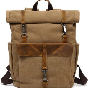 Zaino in tela retrò roll top