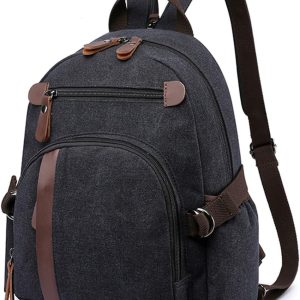 Zaino canvas round vintage con bretelle convertibili in monospalla