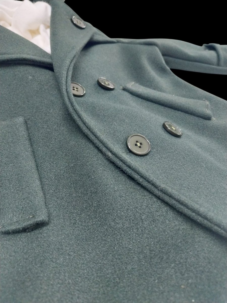 Cappotto doppiopetto con cappuccio verde bimbo - immagine 3