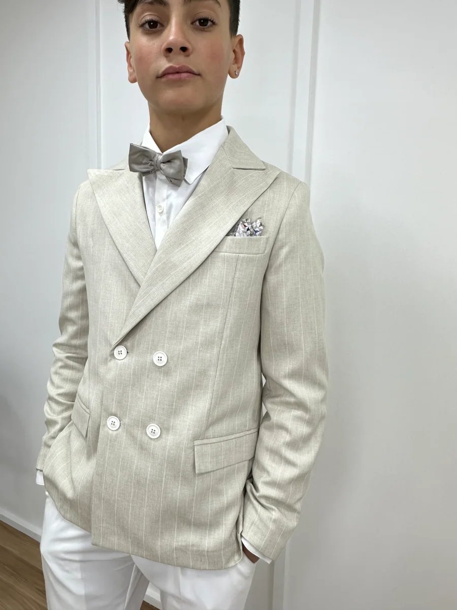 Abito Doppio Petto Gessato Bambino 03 - immagine 3