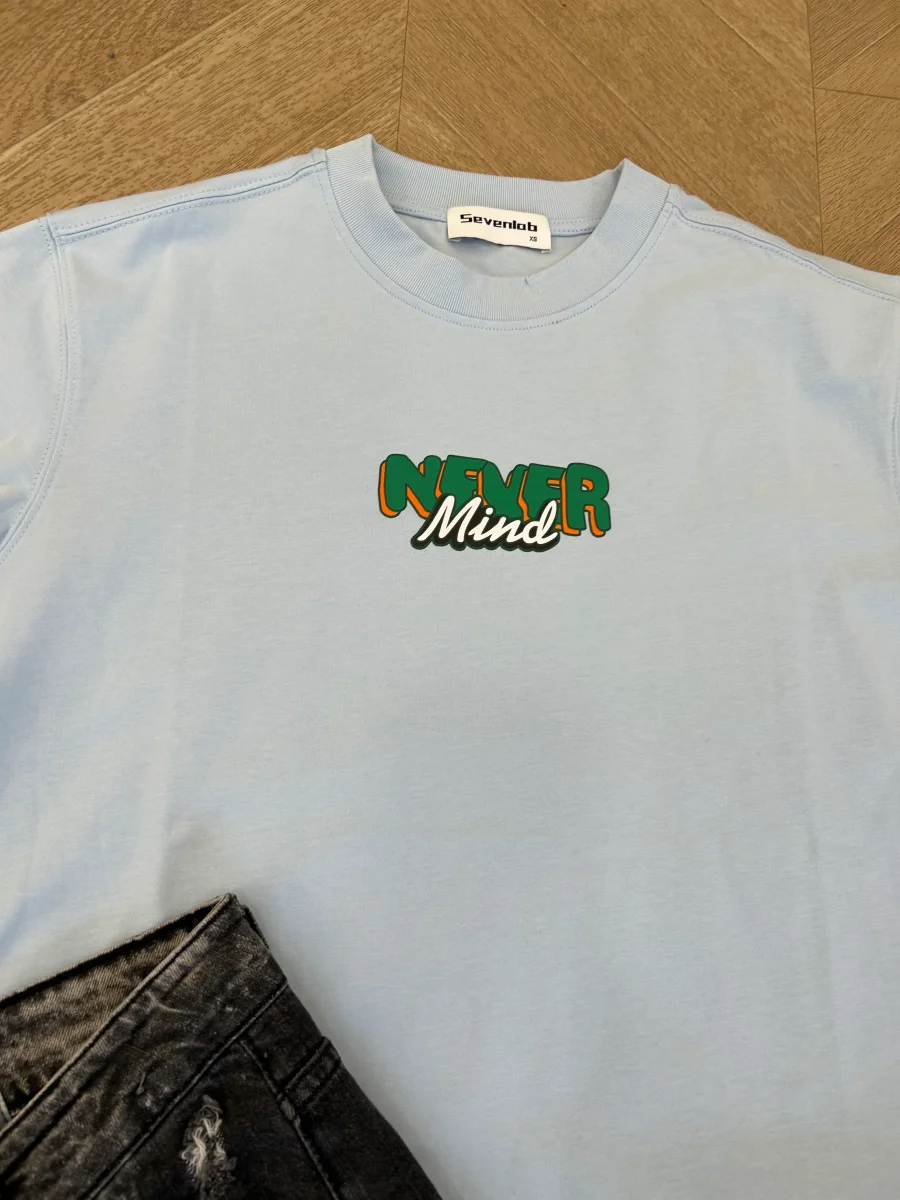 t-shirt mind azzurra - immagine 3
