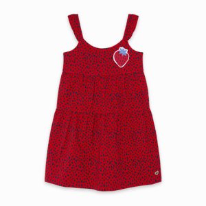 Abito in maglia con stampa rosso dolci  fragole