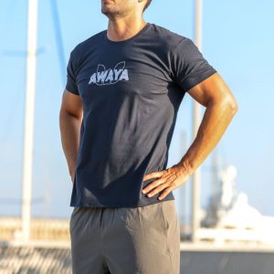 T-Shirt Cotone Awaya LOGO Navy