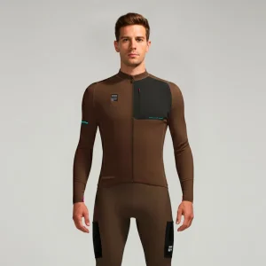 Frontier marrone maglia primaverile da ciclismo – Uomo