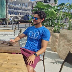 T-Shirt Unisex LOTUS Ocean Blue Cotone Organico