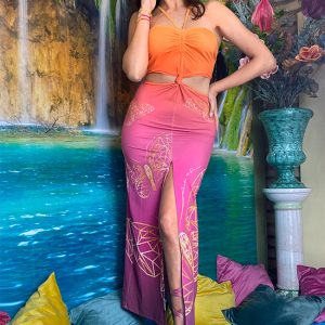 Abito Nodo stampa Butterfly