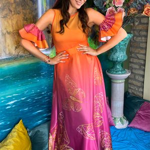 Gonna Duchesse stampa Butterfly