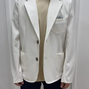 Giacca Monopetto Piquet' Bianca