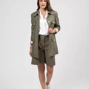 Giacca donna pattern verde