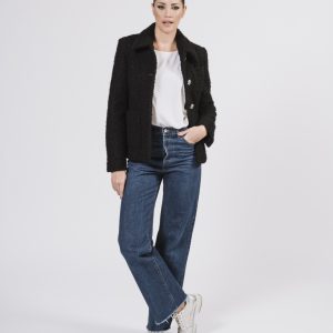 Giacca donna con tessuto bouclé