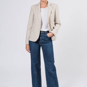 Giacca donna in lana beige