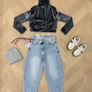 maglia crop gray