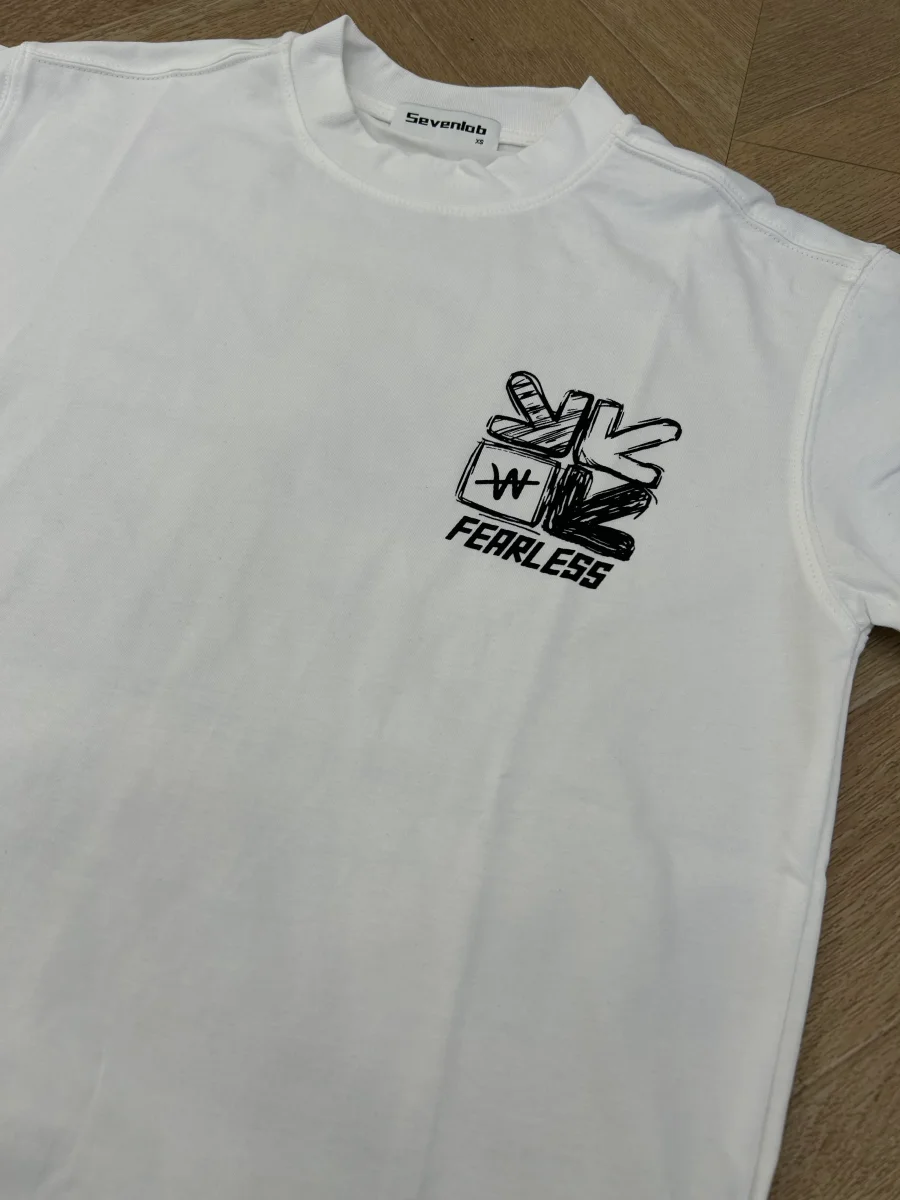 t-shirt fearless bianca - immagine 3