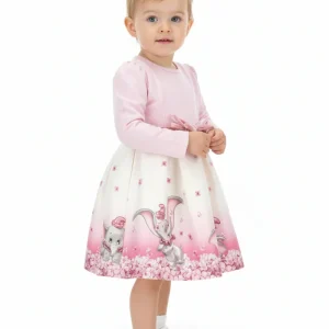 Abito con cintura Dumbo - Rosa Monnalisa.