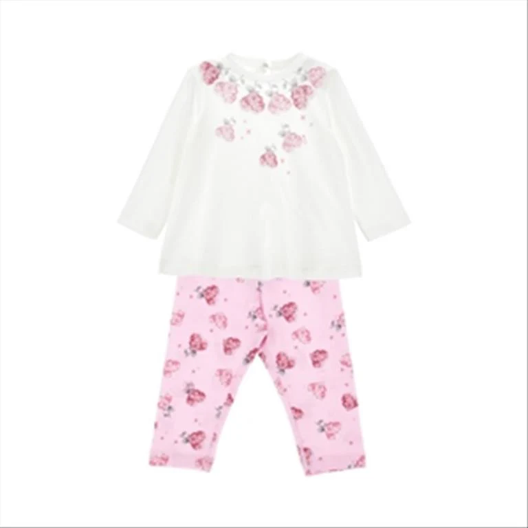 Set Maglia e Leggings Panna e Rosa Monnalisa. - immagine 2