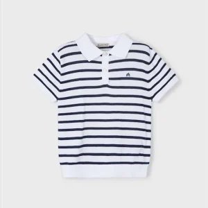 Polo Mayoral Bianco e Blu Regular Fit.