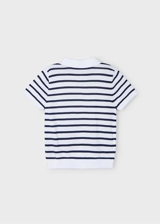 Polo Mayoral Bianco e Blu Regular Fit. - immagine 3