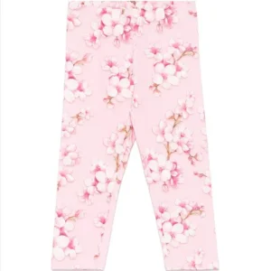 Leggings in jersey di misto cotone stampato