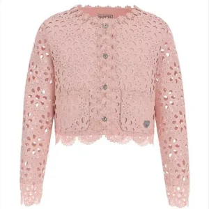 BLAZER BAMBINA ROSA INTARSIATO GUESS.