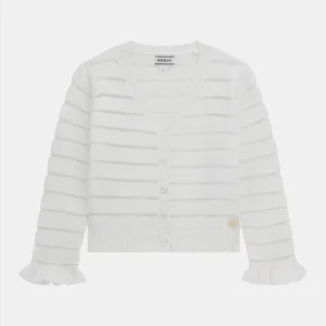 Cardigan Bambina Bianco.