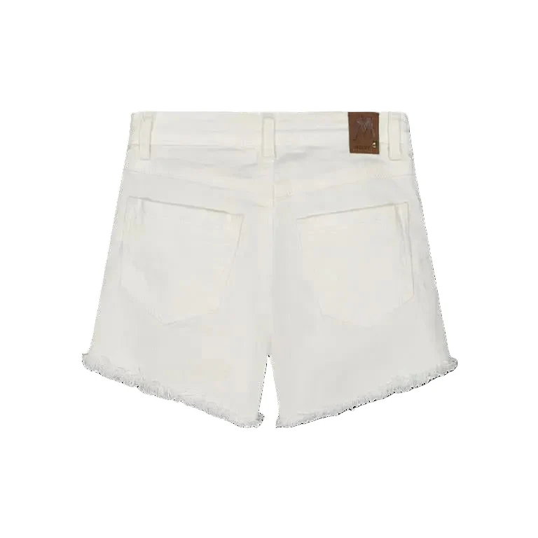 Short in bull denim stretch per bambina - immagine 3