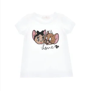 T-shirt strass Jerry e Toots MONNALISA