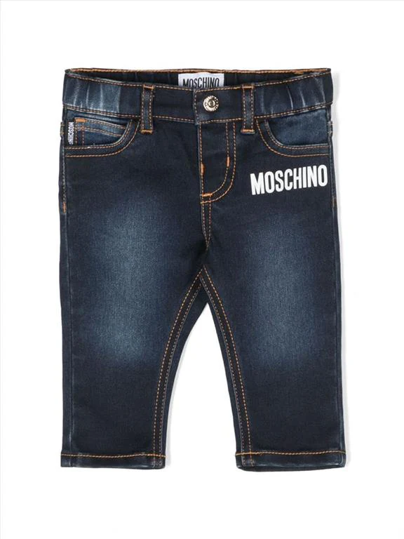 Denim Moschino Baby logo orsetto. - immagine 2