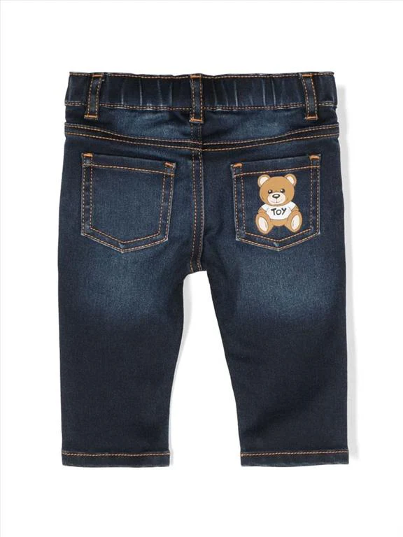 Denim Moschino Baby logo orsetto. - immagine 3