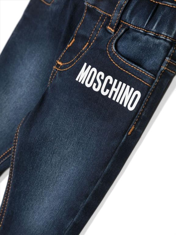 Denim Moschino Baby logo orsetto. - immagine 4