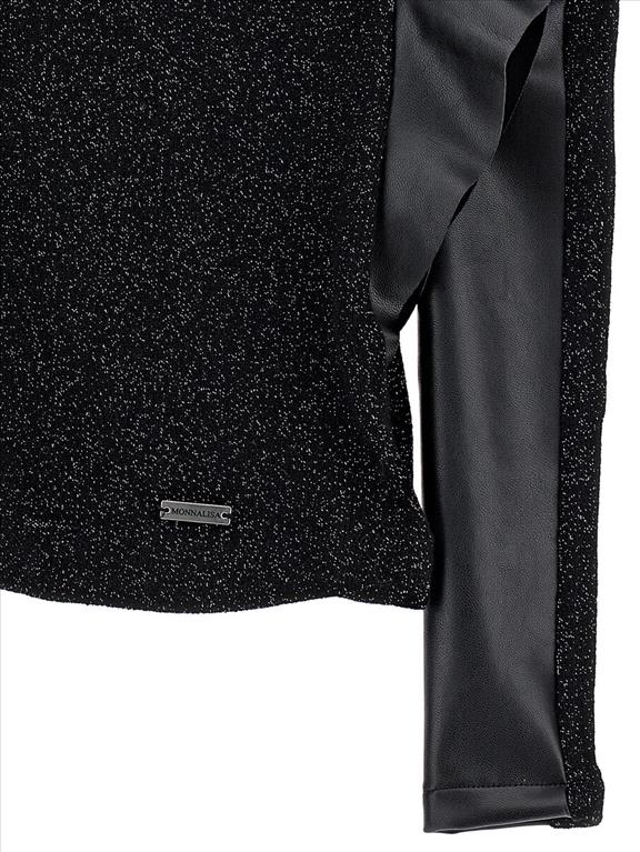 Blusa lurex con manicotti - immagine 6