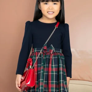 Abito Combined Quadri Bambina