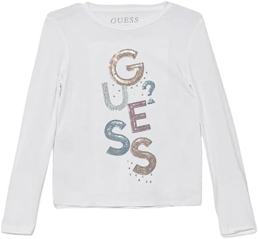 GUESS Maglietta a Maniche Lunghe per Bambine e Ragazze