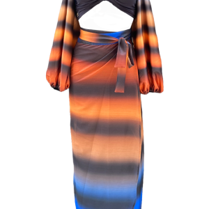 Gonna lunga pareo laminata Sunset