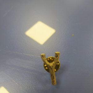 Spilla da giacca forcola ottone antico